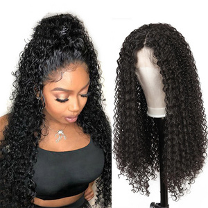 Wholesale Raw Indian Virgin Hair HD Lace Frontal Wig Women Curly Wig Full Swiss Lace Front Closure Human Hair Wig Kinky Curly