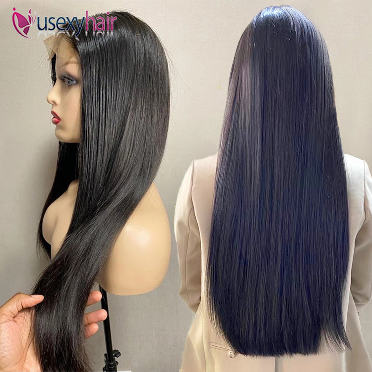 Real hd lace raw vietnamese super double drawn human hair wigs transparent lace front sdd vietnam bone straight hair wig