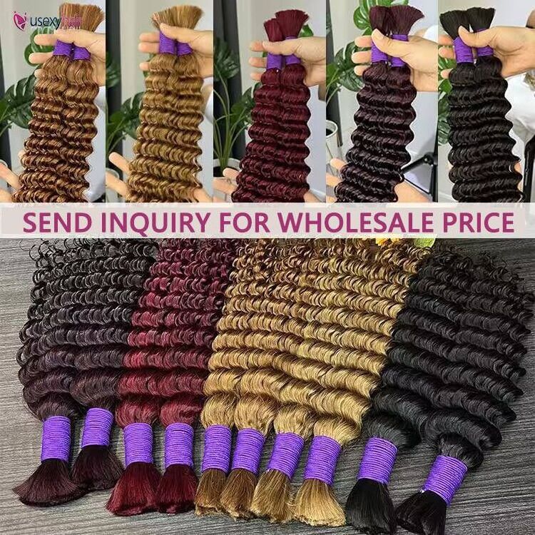 No Weft Unprocessed Vietnamese Human Hair Extensions bulk human hair for braiding loose wave wholesale hair vendors