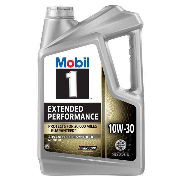 Mobil 1 EP Extended Performance 1 10W-30 10W30 Full Synthetic Motor Oil, 5 Quart ( 4.73 Liter)