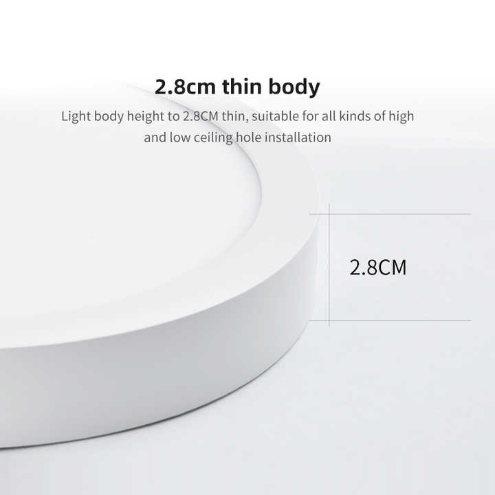 Ushine Wholesale Price Store Hotel Home Square Round Aluminum Surface Mounted LED Panel Light