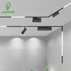 Ushine High Brightness Indoor Store Office Home Surface Mounted Aluminum COB LED Magnetic Track Light