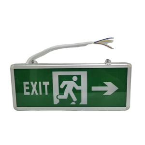 Factory Green Buid-in Rechargeable Battery For Outage 3W LED Emergency Exit Sign Light