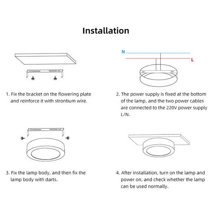 Ushine Wholesale Price Store Hotel Home Square Round Aluminum Surface Mounted LED Panel Light