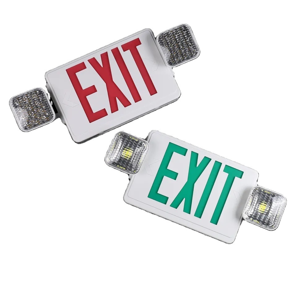 Manufacturer Red-green Conversion Emergency Led Light Fire Exit Sign Rechargeable Battery Exit Led Light