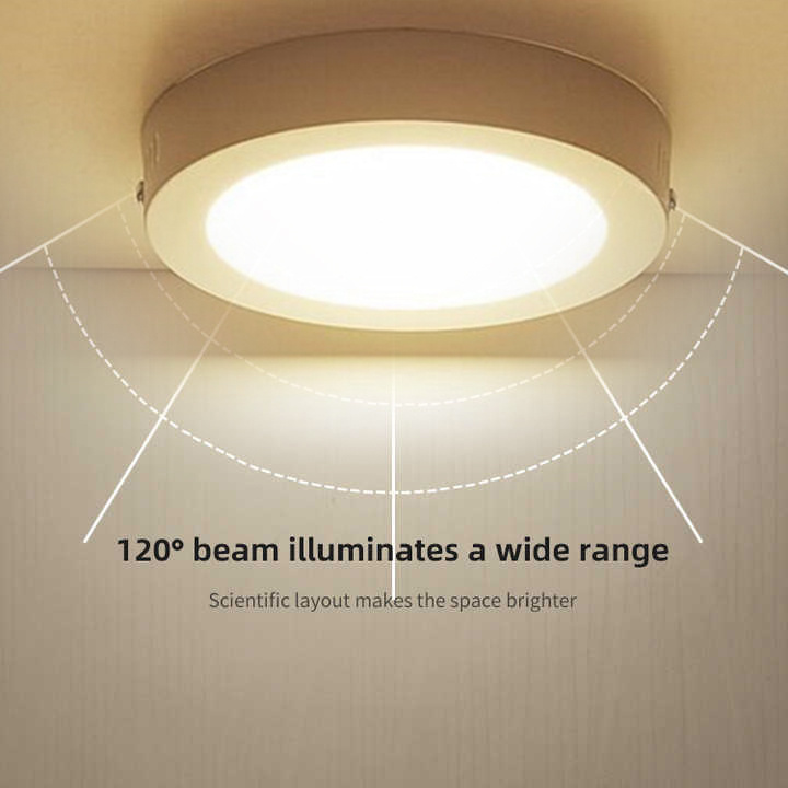 Ushine Wholesale Price Store Hotel Home Square Round Aluminum Surface Mounted LED Panel Light