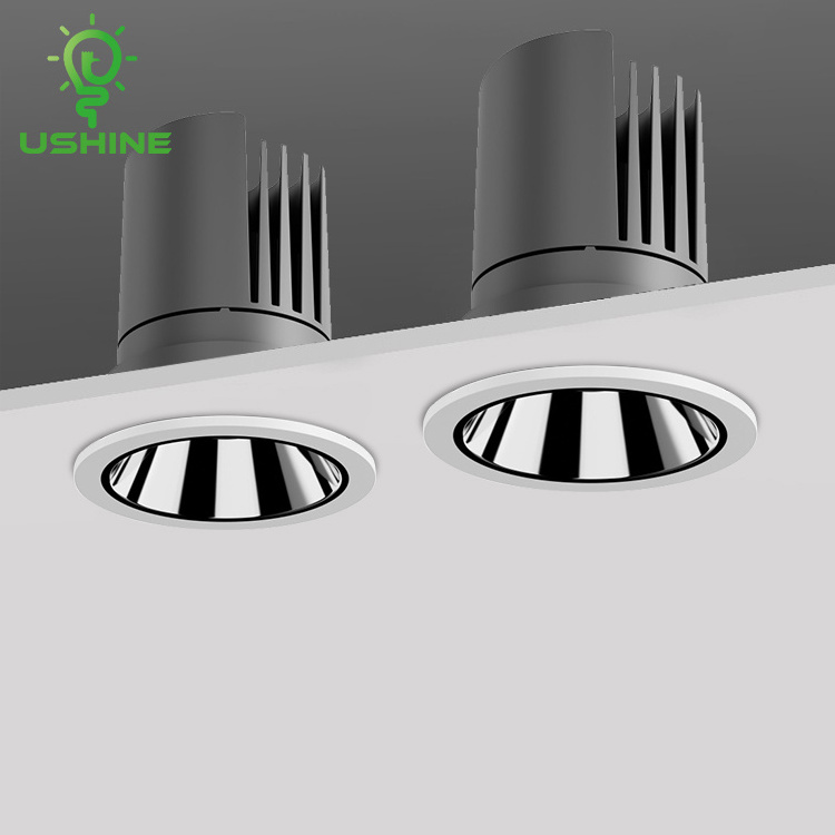 Ushine High Quality Anti Glare Design Black White Downlight Aluminum Recessed Ceiling LED Spot Light