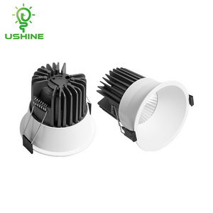 Ushine High Quality Indoor Commercial Lighting Down Lamp Aluminum Recessed Ceiling COB LED Downlight