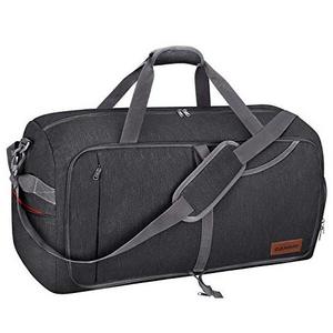 65L Travel Duffel Bag, Foldable Weekender Bag with Shoes Compartment for Men Women Water-proof & Tear Resistant