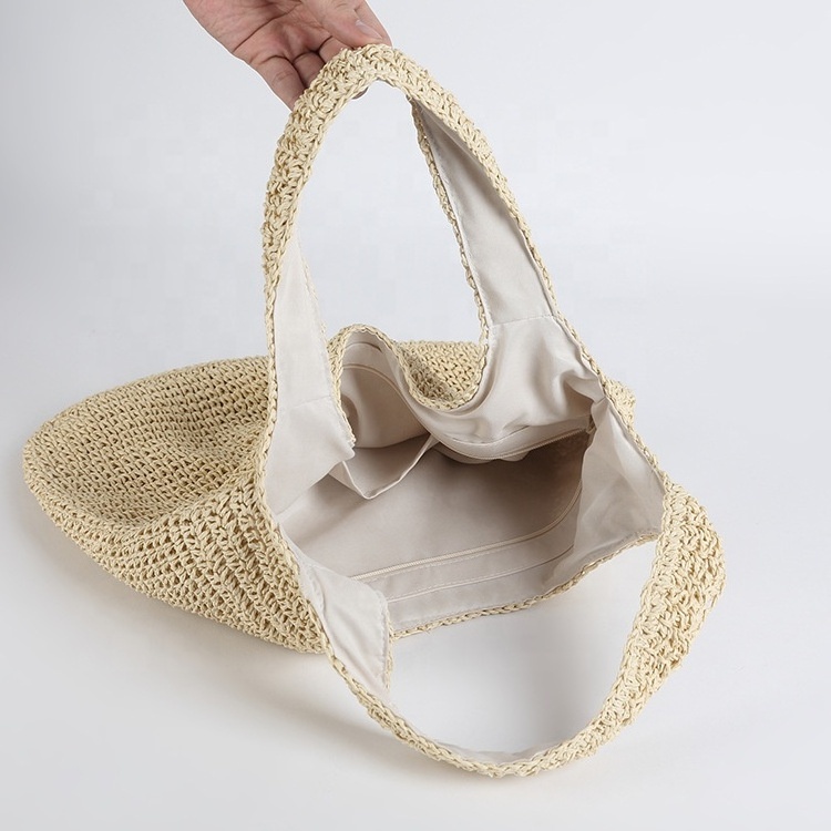 New Arrival Wheat Straw Beach Bag Wholesale Straw Handbag Beach Bag Straw Beach Bag for Women