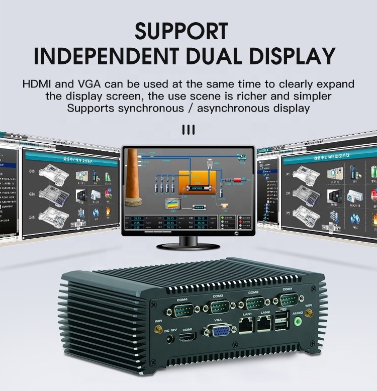Usingwin Mini host Window system 2 Gigabit Lan Intel Atom N2600 fanless industrial mini pc desktop computer