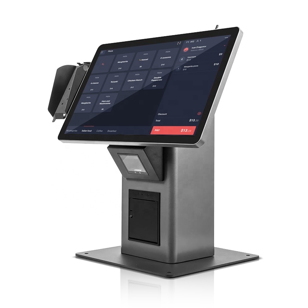 21.5  Inch Self Service Payment Kiosk Automatic Touch Screen Kiosk Self Ordering Machine For Restaurant