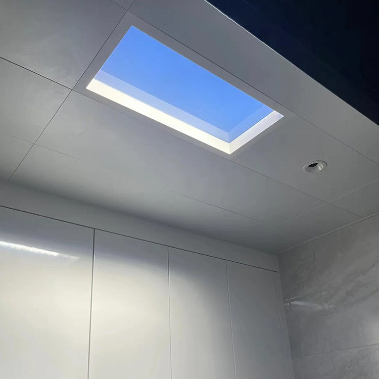 Recessed Square Artificial Blue Sky Light Led Ceiling Panel Virtual Circadian Ceiling Artificial Skylight