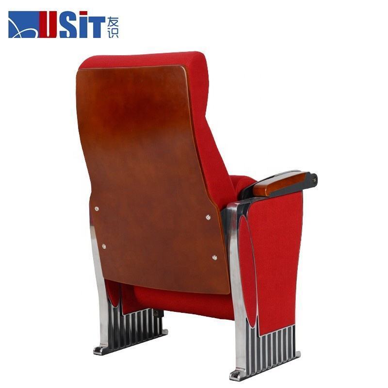 Commercial furniture thick cushions wooden conference hall auditorium chairs stadium vip seats