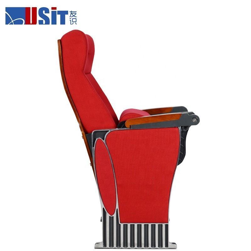 Commercial furniture thick cushions wooden conference hall auditorium chairs stadium vip seats