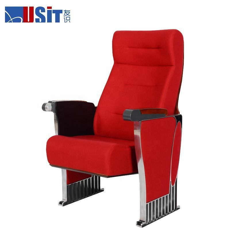 Commercial furniture thick cushions wooden conference hall auditorium chairs stadium vip seats