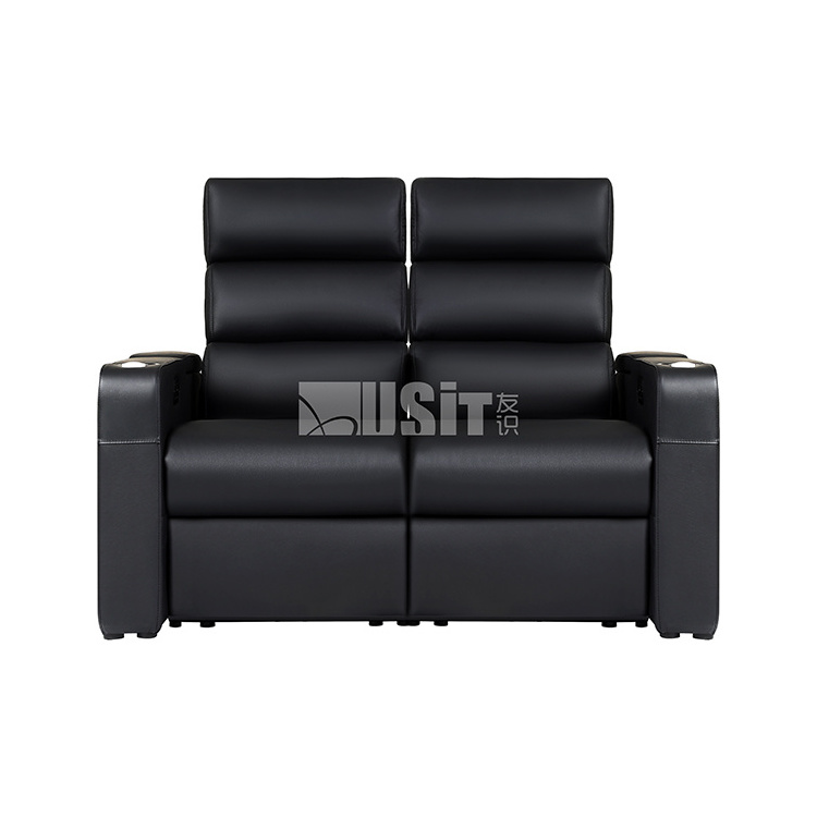 Black Leather Multifunctional Adjustable Electric sofa reclinable Chair Comfortable Recliner Sofa with Table Stand