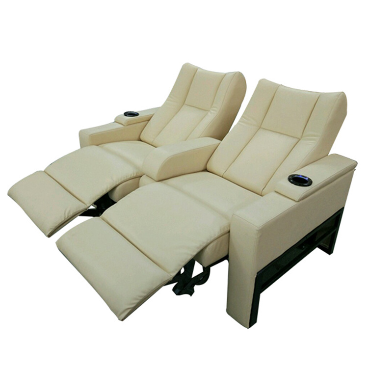 Family Villa VIP Private Cinema Sofa Chair Electric Recliner Couple Sofa Recliner with Cooling Cup Function