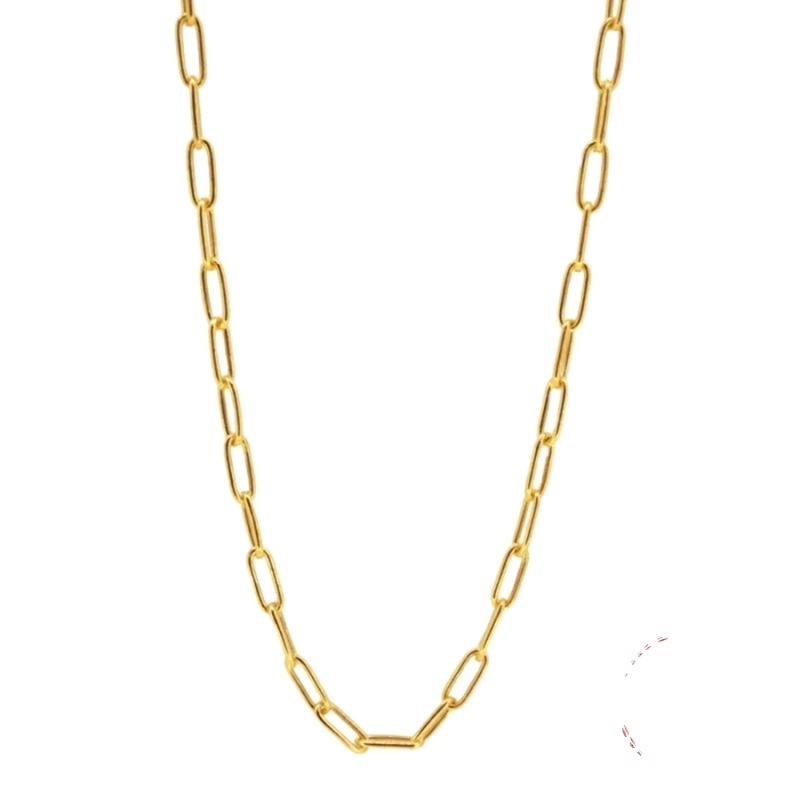 14k Gold Filled 3 1 Cable Bulk Raw Brass Silver 925 Paper Clip Chain Necklace By The Meter Paper Clip