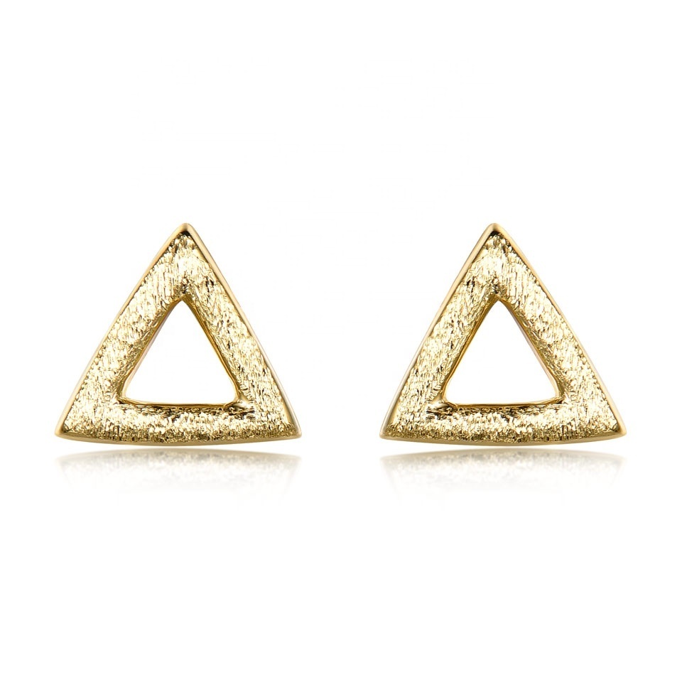 US Jewels Light Weight Gold Plating Stud Earrings Women 925 Sterling Silver, Vietnam Jewelry