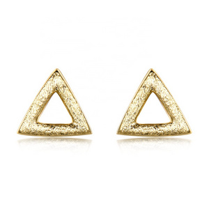 US Jewels Light Weight Gold Plating Stud Earrings Women 925 Sterling Silver, Vietnam Jewelry