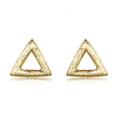 US Jewels Light Weight Gold Plating Stud Earrings Women 925 Sterling Silver, Vietnam Jewelry