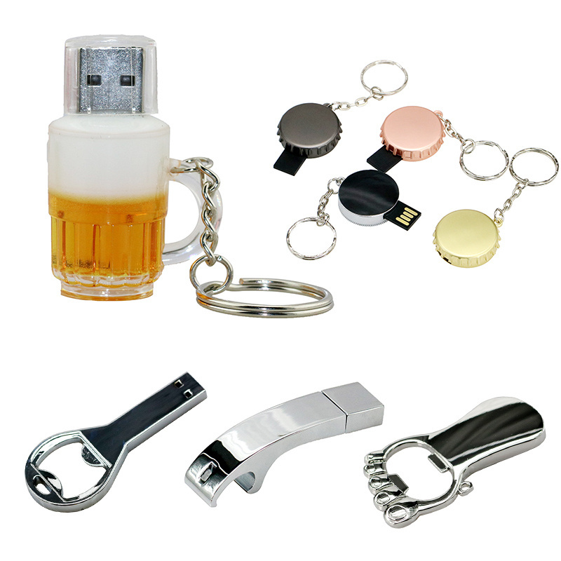 bottle opener metal usb flash disk thumb drive 4GB 8GB 16GB 32GB 64GB memory disk beer promotion stick metal usb pen drive