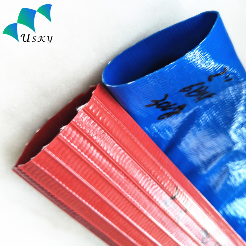 PVC Layflat Discharge Hose Pipe 1 2 3 4 5 6 8 10 12 16 Inch for Water Drain Pump