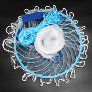 American Style Multifilament Fishing Net / Frisbee Fishing Cast Net with Plastic Coated Iron Sinker