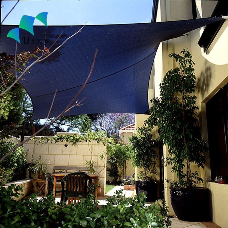 Sun Shade Sail Canopy Blue Cover for Patio Outdoor Backyard Shade Sail for Garden Playground