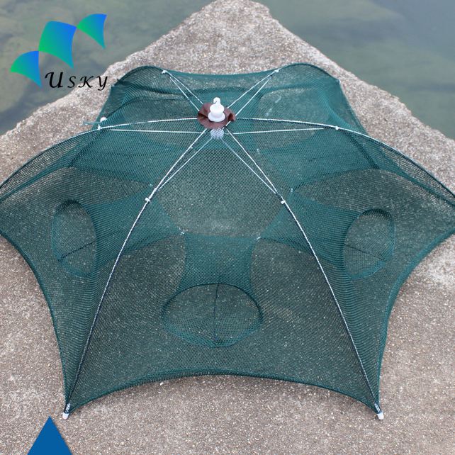 Folded Fishing Bait Trap 10 Holes Fishing Nets for Fish Crab Shrimp Crawdad Large Size Fishing Trap