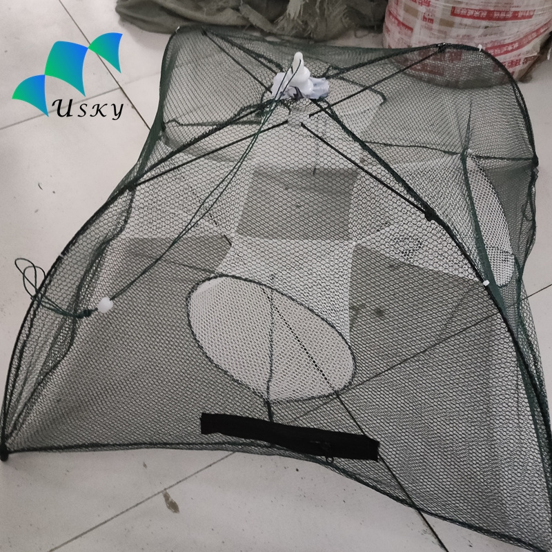 umbrella shaped mosquito netting fishing cage screen cover with zipper