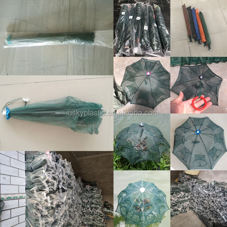 Galvanized bracket umbrella cage fish trap net