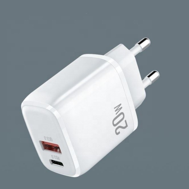 USB-C 5V2.1A 3.1A 3.4A EU US 2 Port USB Chargers Charging  PD 18W 20W Travel USB Wall Charger