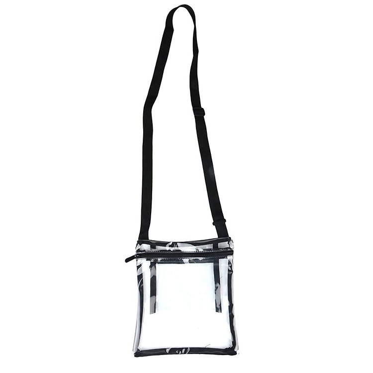 Girls small transparent PVC shoulder bag clear crossbody sling bag for teenagers