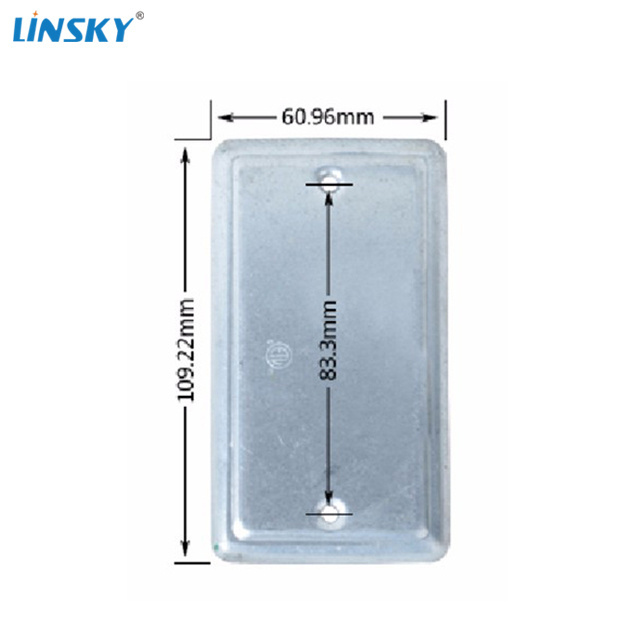 shanghai Linsky Galvanized Steel electrical outlet box cover handy utility blank box cover