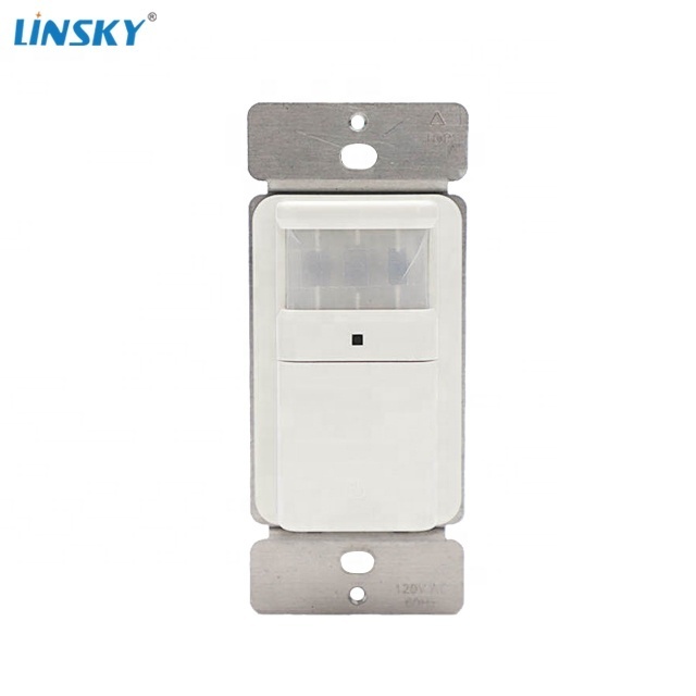 Linsky Occupancy Sensor Light Switch, PIR Infrared Motion Activated Wall Switch, Single Pole/3 way for CFL/LED/Incandescent