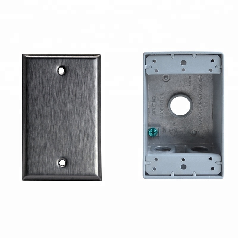 Shanghai Linsky 1 gang blank wall switches stainless steel cover plate SS wall plate