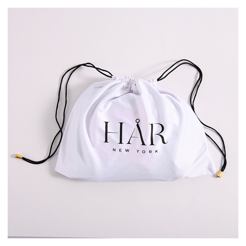 Custom High Quality Silk Jewelry Gift Dust Pouch Packaging Drawstring Size Printed Wig Hair Satin Bag