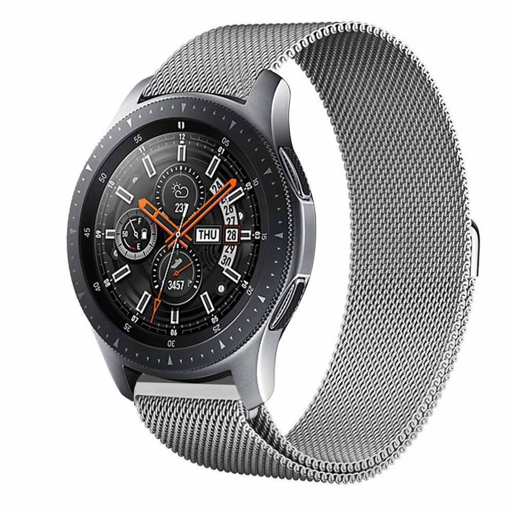 Milanese Mesh Stainless Steel 20mm 22mm Watch Band for Samsung Galaxy Adjustable Magnetic strap for Huawei GT Pro/Garmin Watch