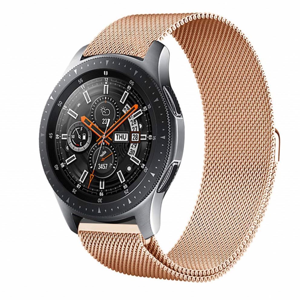 Milanese Mesh Stainless Steel 20mm 22mm Watch Band for Samsung Galaxy Adjustable Magnetic strap for Huawei GT Pro/Garmin Watch