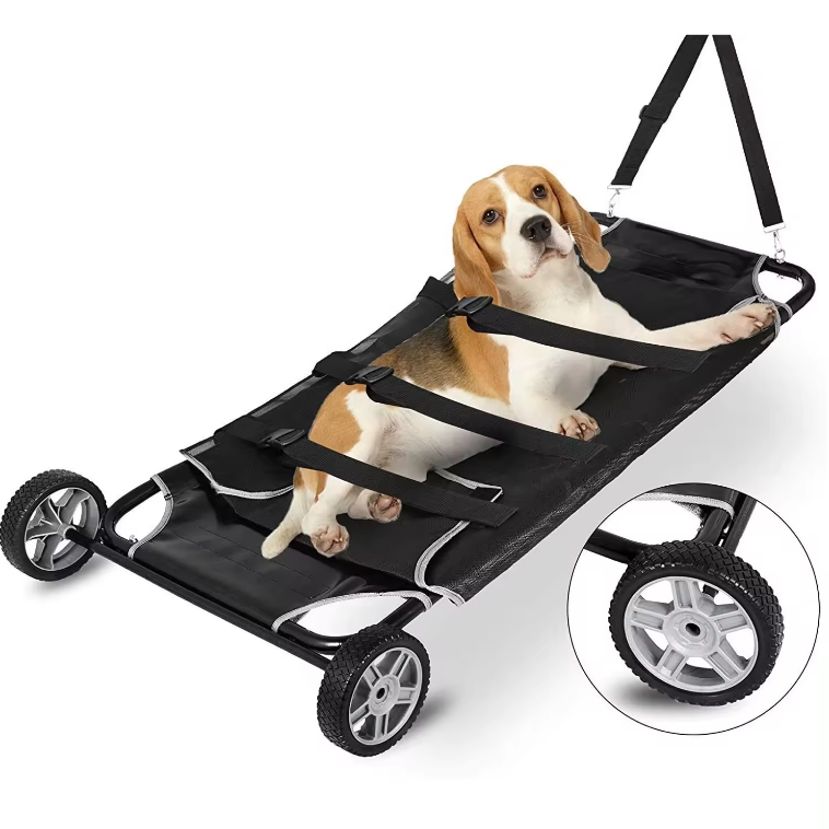 USMILEPET Hot Sales 2 Wheels Dog Rescue Trolley Cart Animal Stretcher Pet Transport Trolley Animal for Dog Cat