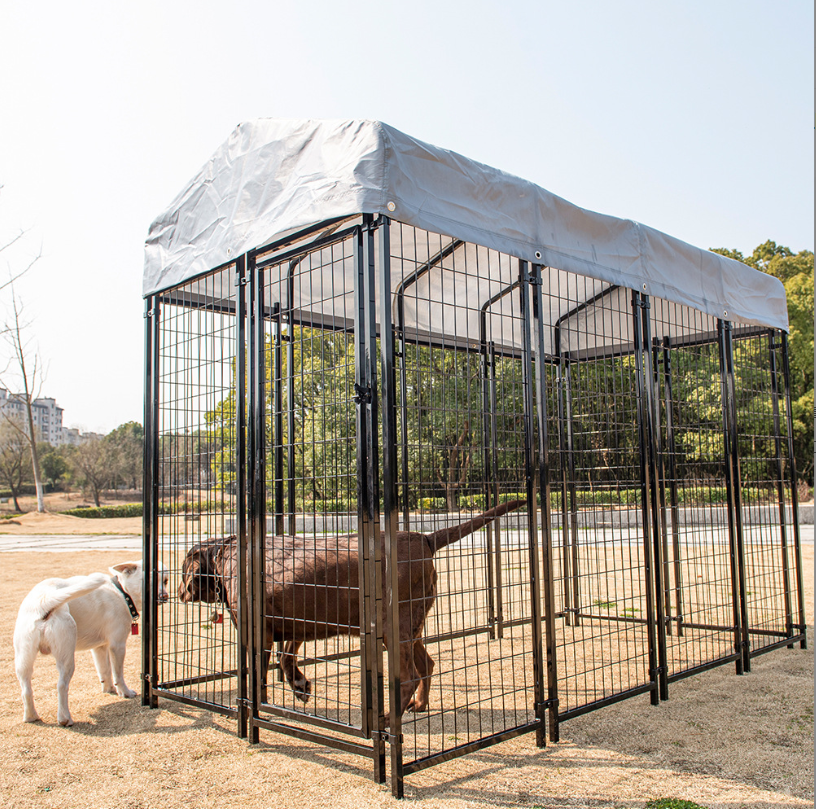 USMILEPET Factory Direct Manufacturer Dog Kennels Large Outdoor For HouseHold Farm With Roof Coating Dog Kennel Outdoor