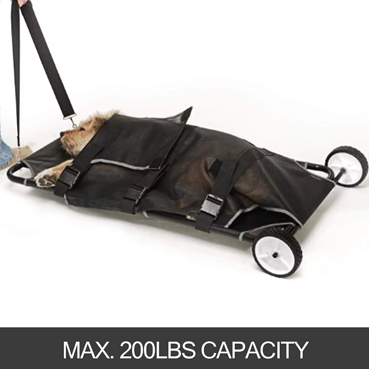 USMILEPET Hot Sales 2 Wheels Dog Rescue Trolley Cart Animal Stretcher Pet Transport Trolley Animal for Dog Cat