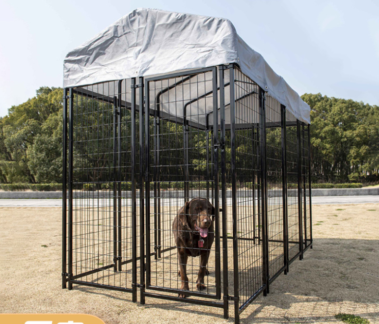 USMILEPET Factory Direct Manufacturer Dog Kennels Large Outdoor For HouseHold Farm With Roof Coating Dog Kennel Outdoor