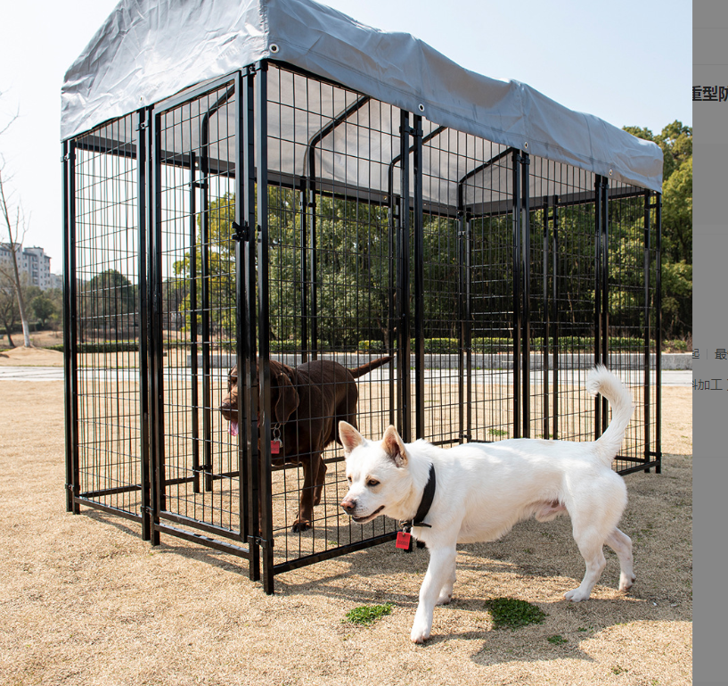 USMILEPET Factory Direct Manufacturer Dog Kennels Large Outdoor For HouseHold Farm With Roof Coating Dog Kennel Outdoor