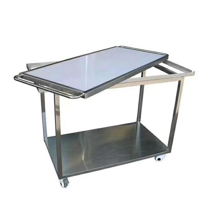 China High Quality Transport Acrylic Surface Detachable Stainless Steel Trolley Veterinary Pet Stretcher for Animals