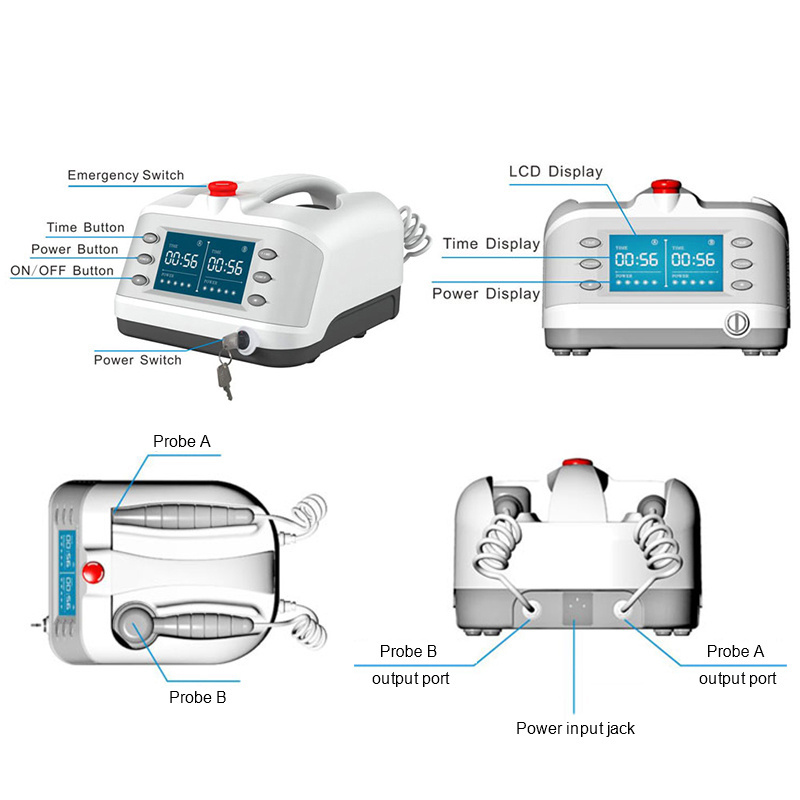 775mW Semiconductor lllt Clinic Use Cold Medical Laser Acupuncture Therapeutic Instrument For Knee Pain Relief