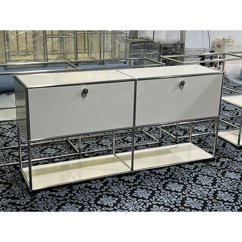 Modern Nordic Design Classic Style Modular Furniture Metal Storage Sideboard Cabinet