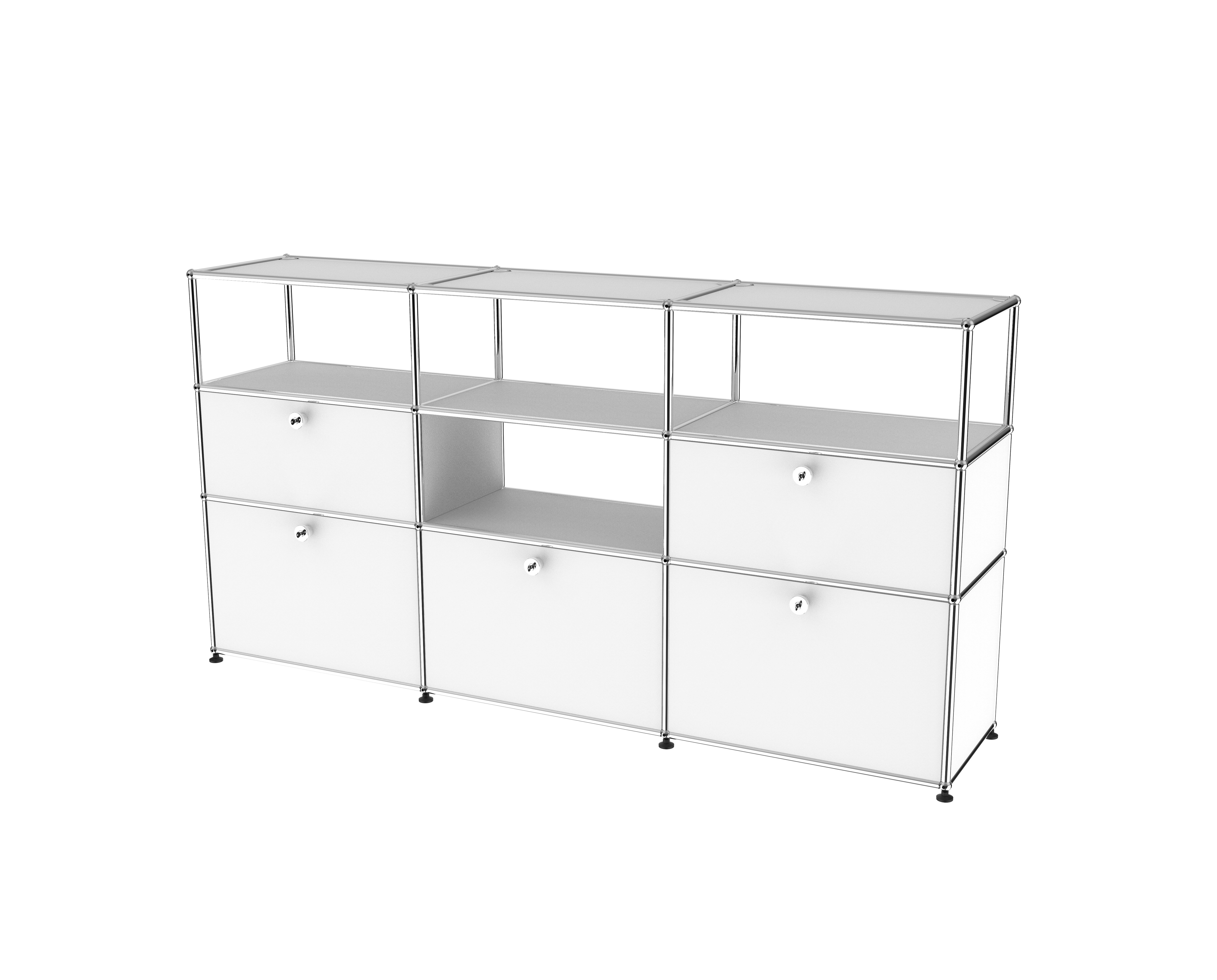 Factory Direct Sales Stainless Steel Haller Cabinet Storage Sideboard for Entryway, Hallway, Closet, Living Room